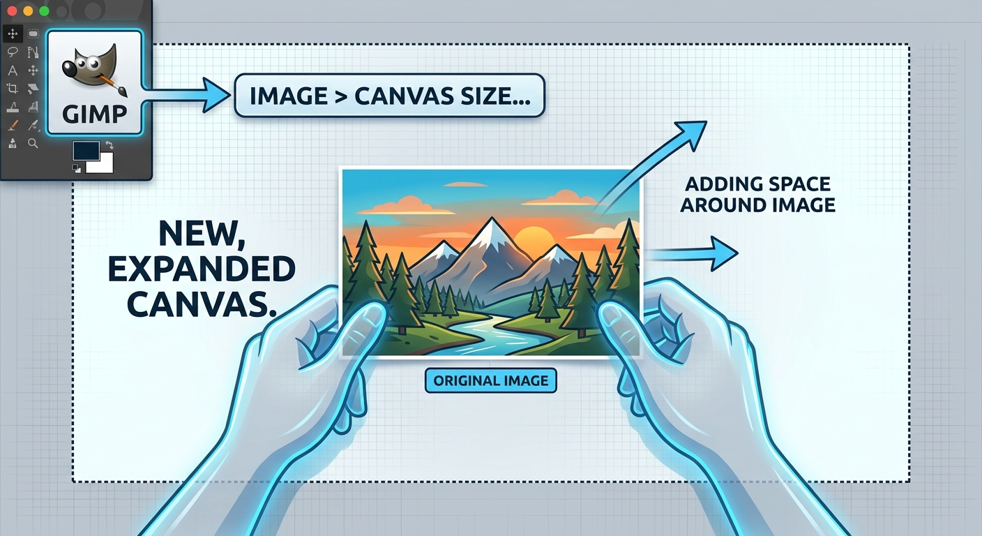 How to Expand the Canvas in GIMP to Add Space Around Your Image