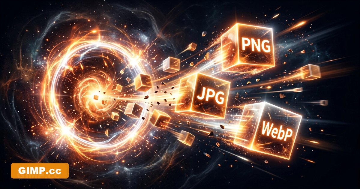 Saving & Exporting in GIMP - XCF, PNG, JPG, WebP | GIMP.cc